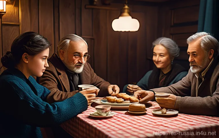 러시아 전통 놀이 - **Prompt for Durak (The Fool) Card Game:**
"A cozy, warm indoor scene depicting 3-4 people, a mi...